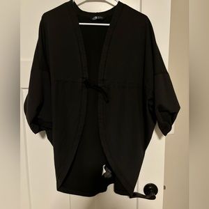 The North Face Black Cardigan with drawstring waist‎ Size Medium Large
